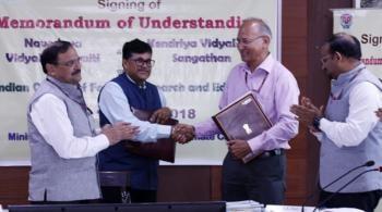 भारतीय वानिकी अनुसंधान एवं शिक्षा परिषद, देहरादून ने नवोदय विद्यालय समिति और केन्द्रीय विद्यालय संगठन के साथ दिनांक 15.10.2018  को समझौता ज्ञापन पर हस्ताक्षर किए 